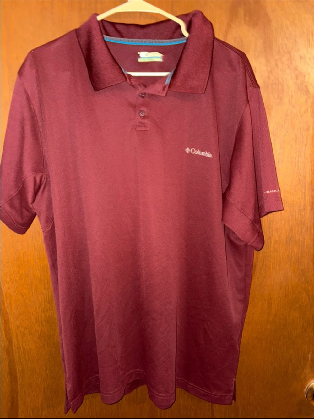 Columbia Men's Maroon Short-Sleeve Polo